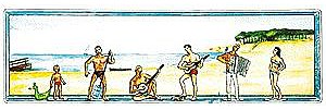 Merten 2174 HO Scale Recreation -- Musicians on the Beach