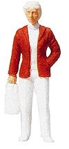 Merten 21 G Scale Standing Passengers -- Older Woman w/Bag