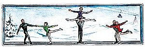 Merten 2227 HO Scale Sports & Recreation -- Ice Skaters-Paired Couples