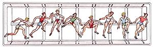 Merten 2485 HO Scale Sports & Recreation -- Men Running Hurdles (8 Figures; 80 Hurdles)