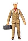 Merten 24 G Scale Standing Passengers -- Man w/Valise