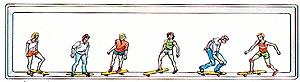 Merten 2506 HO Scale Recreation -- Skateboarders
