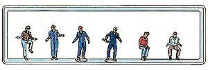 Merten 2522 HO Scale Workers -- Truck Drivers & Helpers pkg(6)