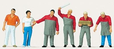 Merten 2558 HO Scale Working People -- Car Mechanics, pkg(6)
