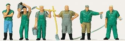 Merten 2559 HO Scale Working People -- Zoo Keepers, pkg(6)
