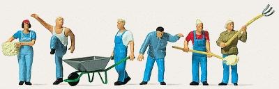 Merten 2560 HO Scale Working People -- Modern Farmers, pkg(6)