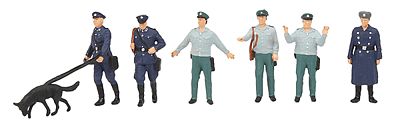Merten 2561 HO Scale Emergency Services -- Police (German Democratic Republic) pkg(6)