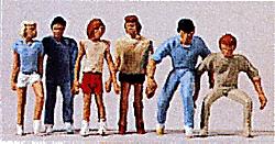 Merten 5006 HO Scale Economy Figure Set -- Passers-by Exercising