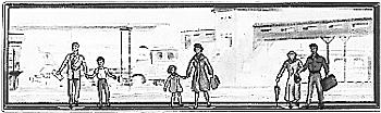 Merten 5820 N Scale Pedestrians -- Traveler Pairs