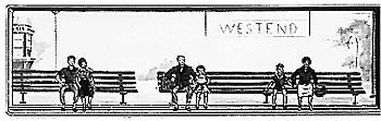Merten 5867 N Scale Pedestrians -- Travelers - Sitting Pairs