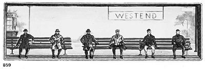 Merten 7859 Z Scale Pedestrians -- Men Passengers Seated