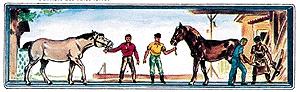 Merten 889 HO Scale Workers -- Four Blacksmiths & 2 Horses