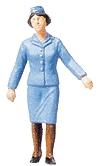 Merten 9 G Scale Railroad Station Personnel -- Standing Hostess