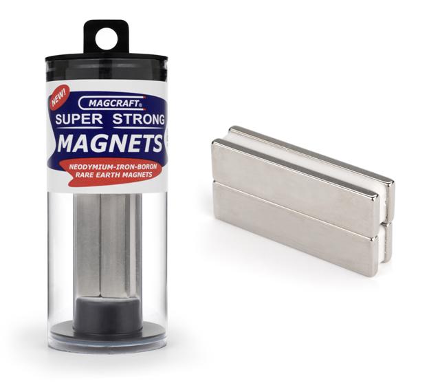 Magcraft Rare Earth 635 2"x1/2"x1/8" Rare Earth Block Magnets (4) (D)