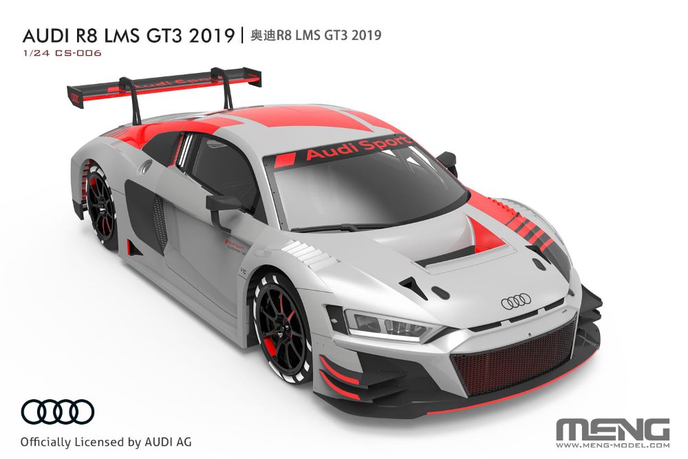Meng Model Kits CS6 1/24 2019 Audi R8 LMS GT3 Sports Car (New Tool)
