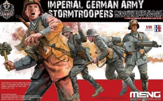 Meng Model Kits HS10 1/35 Imperial German Army Stormtroopers Figure Set (4)
