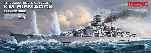 Meng Model Kits PS3 1/700 KM Bismarck German Battleship