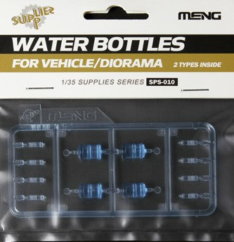 Meng Model Kits SPS10 1/35 Water Bottles (8) & Jugs (4) Translucent Blue Plastic