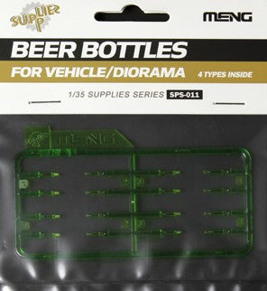Meng Model Kits SPS11 1/35 Beer Bottles (16) Translucent Green Plastic