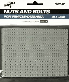 Meng Model Kits SPS4 Large Nuts & Hex Bolts Set A Plastic