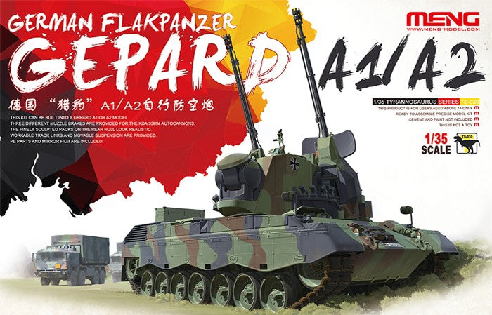 Meng Model Kits TS30 1/35 Gepard A1/A2 German Flakpanzer