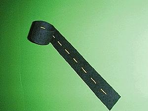 Mini Highways 101 N Scale Straight Passing Zone - 6' 1.9m -- Yellow Dashed Line