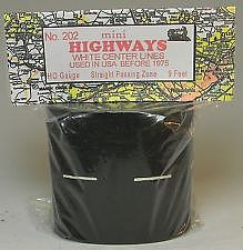 Mini Highways 202 HO Scale Straight Passing Zone - 6' 1.9m -- Pre-1970s White Dashed Line