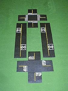 Mini Highways 205 HO Scale Railroad Crossing & Intersection -- 2 of Each