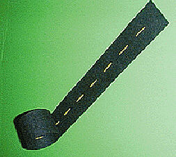 Mini Highways 301 G Scale Straight Passing Zone - 6' 1.9m -- Yellow Dashed Line 6" 15.24cm in Width