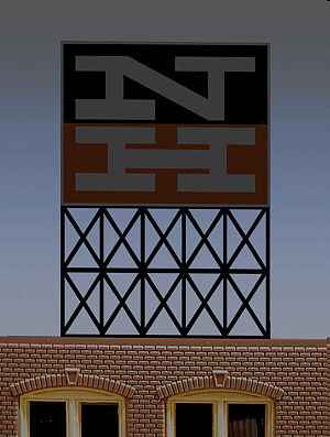 Miller Engineering 5081 All Scale Animated Neon Billboard -- New Haven Railroad Sign