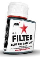 Mig Productions F240 Enamel Blue Filter for Dark Grey 35ml Bottle (D)