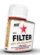 Mig Productions F400 Enamel Grey Filter for Yellow Sand 35ml Bottle (D)