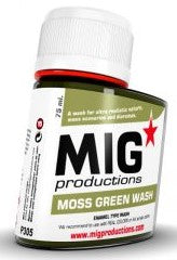 Mig Productions P305 Enamel Moss Green Wash 75ml Bottle (D)
