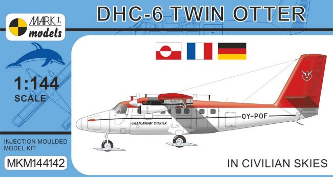 Mark I Models 144142 1/144 DHC6 Twin Otter Civilian Aircraft