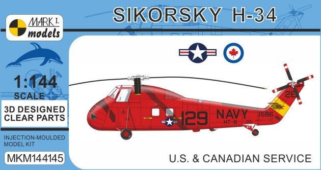 Mark I Models 144145 1/144 Sikorsky H34 US & Canadian Service Helicopter