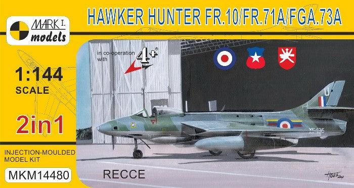 Mark 1 Models 14480 1/144 Hawker Hunter FR10/FR71A/FGA73A Recce Fighter (2 in 1)