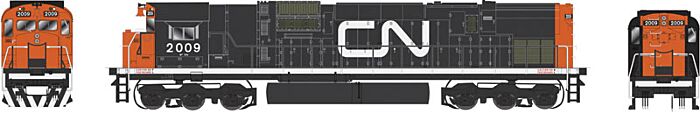 Bowser 24759 HO Scale MLW/Alco C630M - Standard DC - Executive Line -- Canadian National #2009 (black, white, red, Noodle Logo)