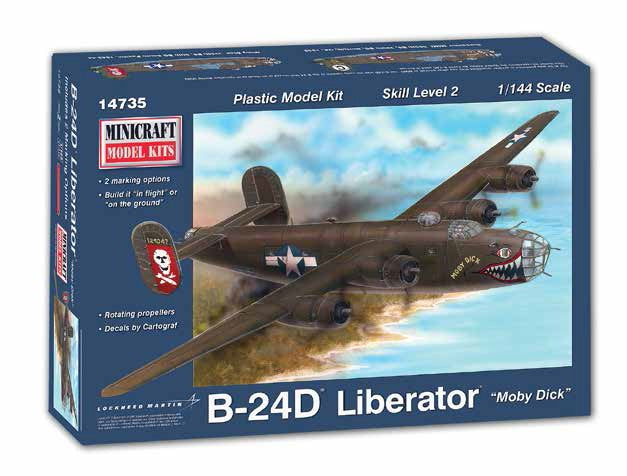 Minicraft 14735 1/144 B24D Liberator Moby Dick USAAF Aircraft