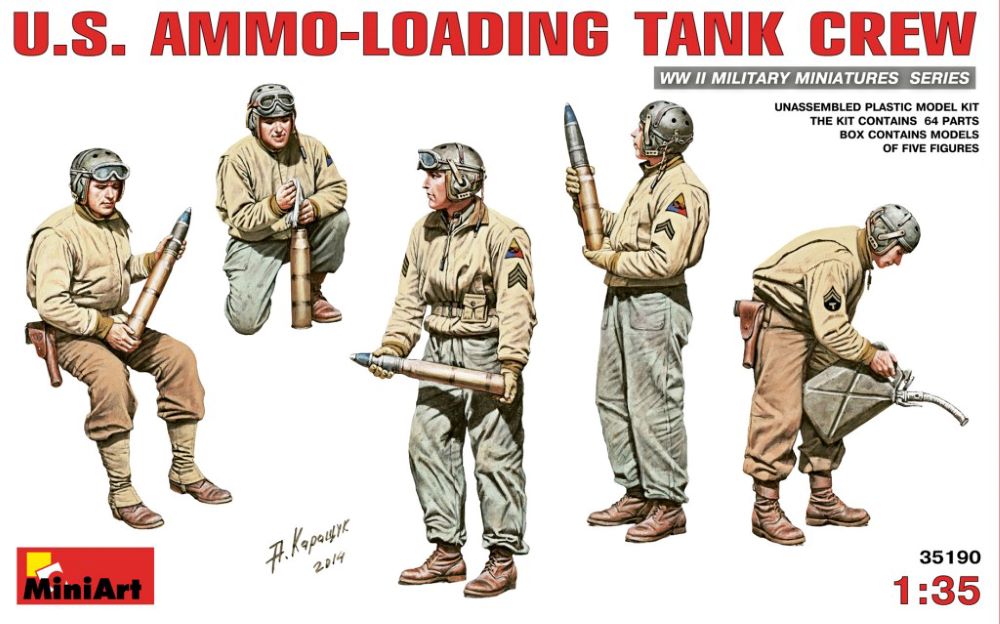 MiniArt 35190 1/35 WWII US Ammo-Loading Tank Crew (5)