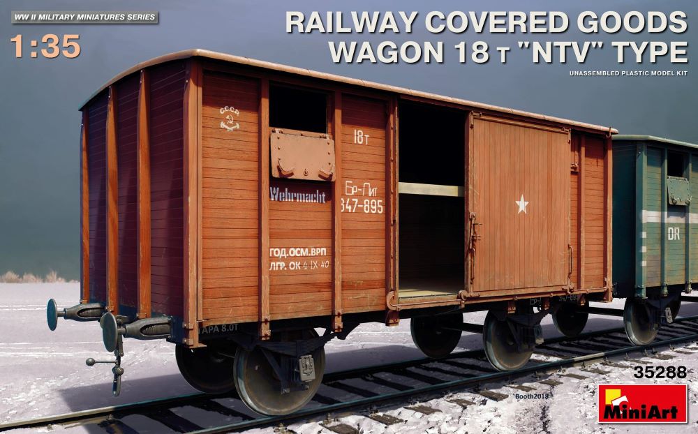 MiniArt 35288 1/35 WWII 18-Ton NTV Type Railway Boxcar (D)