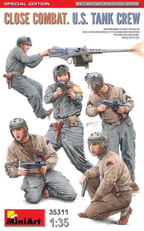 MiniArt 35311 1/35 WWII Close Combat US Tank Crew (5) (Special Edition)