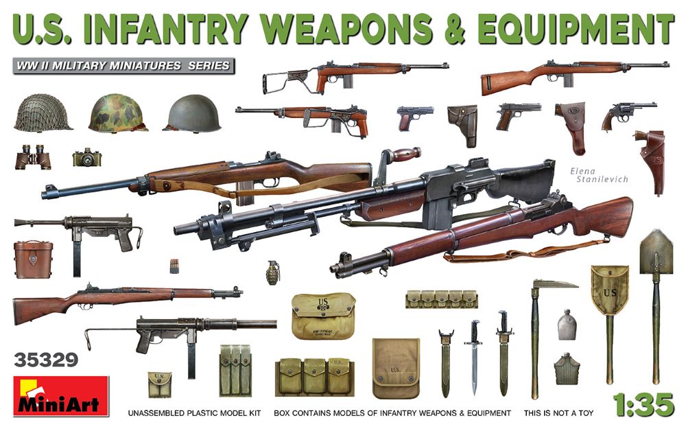 MiniArt 35329 1/35 WWII US Infantry Weapons & Equipment