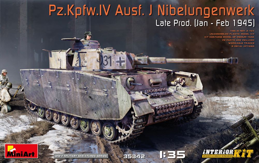 MiniArt 35342 1/35 WWII PzKpfw IV Ausf J Nibelungenwerk Late Production Tank w/Full Interior