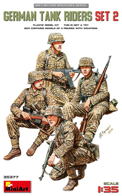 MiniArt 35377 1/35 WWII German Tank Riders w/Weapons Set 2 (4)