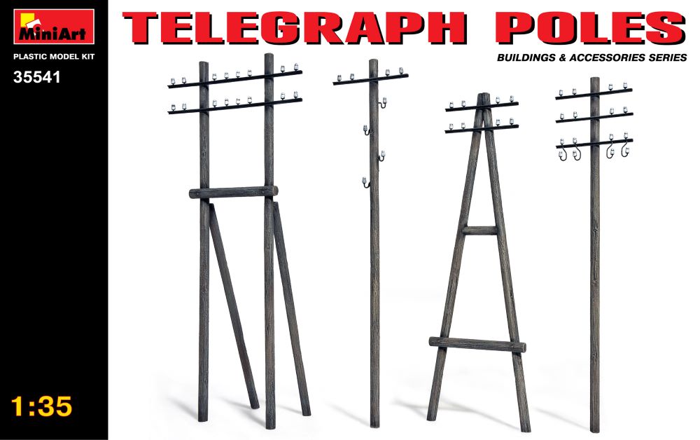 MiniArt 35541 1/35 Telegraph Poles (Various Types)