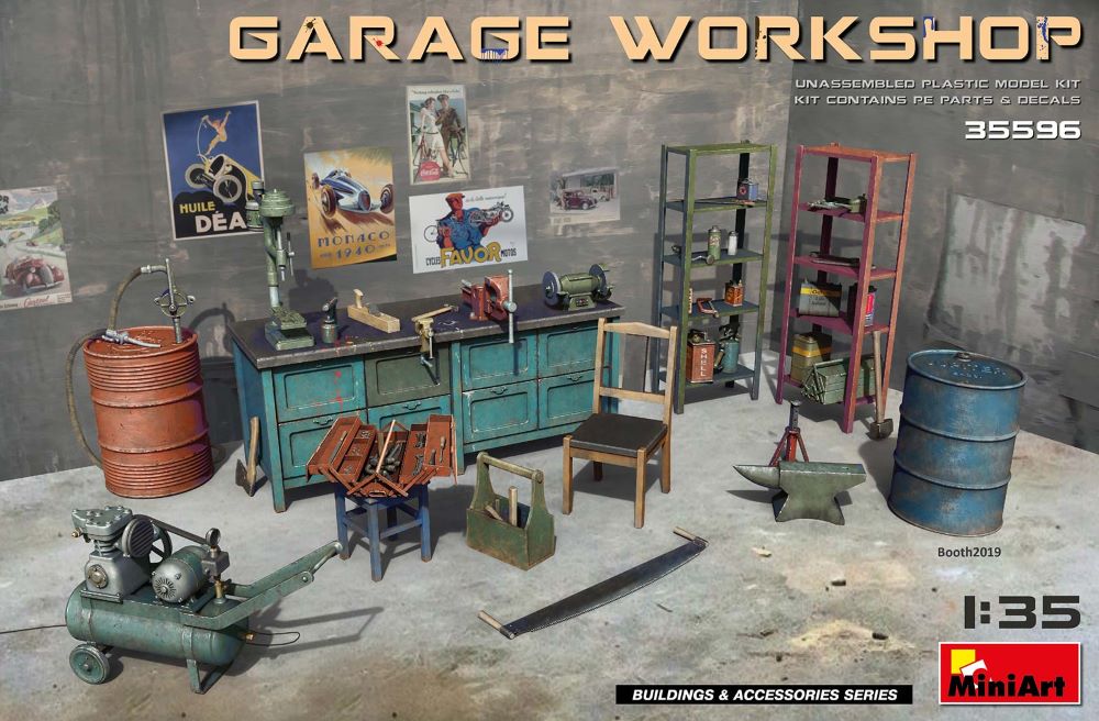 MiniArt 35596 1/35 Garage Workshop: Equipment & Tools
