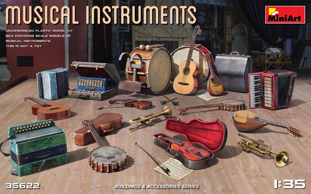 MiniArt 35622 1/35 Musical Instruments (16 total)