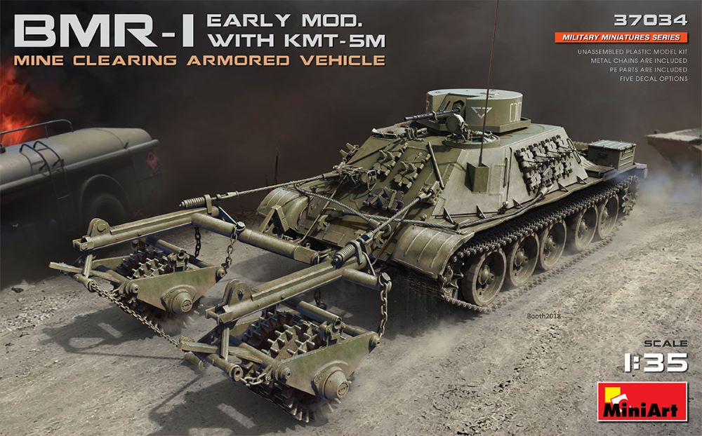 MiniArt 37034 1/35 BMR1 Early Mod w/KMT5M Mine Clearing Armored Vehicle (D)