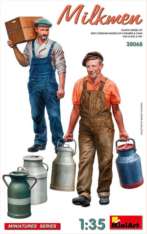 MiniArt 38068 1/35 Milkmen (2) w/Containers (New Tool)