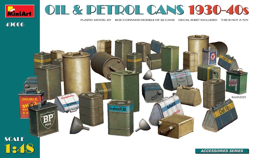 MiniArt 49006 1/48 Oil & Petrol Cans 1930-40s (36)